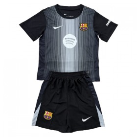 Dječji Nogometni Dres FC Barcelona Golmanski 2025-26 Crna