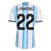Dječji Nogometni Dres Argentina Lautaro Martinez 22 Domaći SP 2026