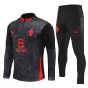 AC Milan Sweatshirt Za Trening Četvrt Zip 2025-26 Crna AC Milan Sweatshirt Za Trening Četvrt Zip 2025-26 Crna