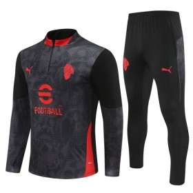 AC Milan Sweatshirt Za Trening Četvrt Zip 2025-26 Crna