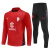 AC Milan Sweatshirt Za Trening Četvrt Zip 2025-26 Crvena AC Milan Sweatshirt Za Trening Četvrt Zip 2025-26 Crvena