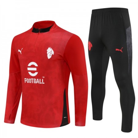 AC Milan Sweatshirt Za Trening Četvrt Zip 2025-26 Crvena AC Milan Sweatshirt Za Trening Četvrt Zip 2025-26 Crvena
