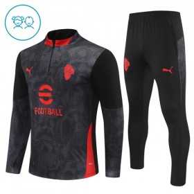 Dječji AC Milan Sweatshirt Za Trening Četvrt Zip 2025-26 Crna