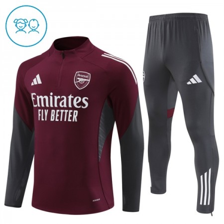 Dječji Arsenal Sweatshirt Za Trening Četvrt Zip 2025-26 Crvena Dječji Arsenal Sweatshirt Za Trening Četvrt Zip 2025-26 Crvena