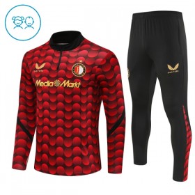 Dječji Feyenoord Rotterdam Sweatshirt Za Trening Četvrt Zip 2025-26 Crvena