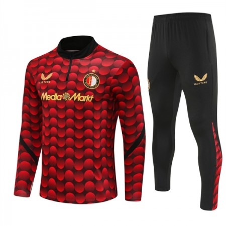 Feyenoord Rotterdam Sweatshirt Za Trening Četvrt Zip 2025-26 Crvena Feyenoord Rotterdam Sweatshirt Za Trening Četvrt Zip 2025-26 Crvena