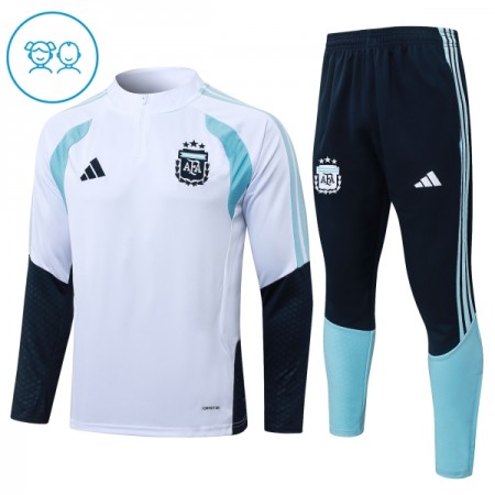 Dječji Argentina Sweatshirt Za Trening Četvrt Zip 2026-27 Bijela Dječji Argentina Sweatshirt Za Trening Četvrt Zip 2026-27 Bijela