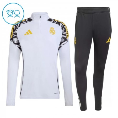 Dječji Real Madrid Sweatshirt Za Trening Četvrt Zip 2026-27 Bijela