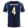 Nogometni Dres Brazil Marquinhos 4 Gostujući SP 2026 Nogometni Dres Brazil Marquinhos 4 Gostujući SP 2026