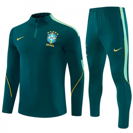 Brazil Sweatshirt Za Trening Četvrt Zip 2026-27 Zelena Brazil Sweatshirt Za Trening Četvrt Zip 2026-27 Zelena