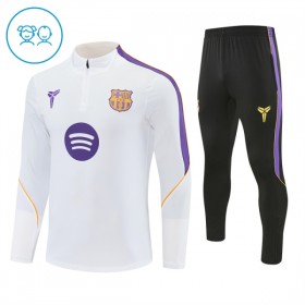 Dječji Barcelona Sweatshirt Za Trening Četvrt Zip 2026-27 Bijela