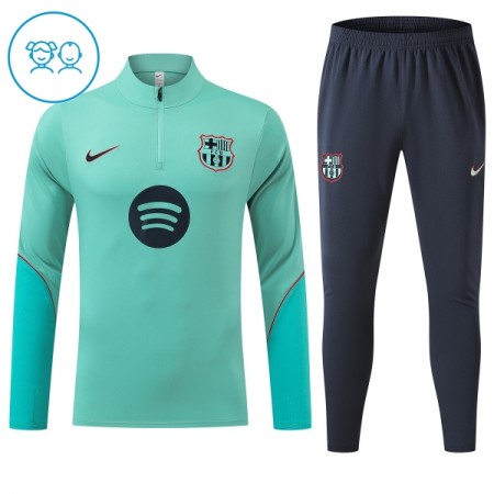Dječji Barcelona Sweatshirt Za Trening Četvrt Zip 2026-27 Zelena Dječji Barcelona Sweatshirt Za Trening Četvrt Zip 2026-27 Zelena