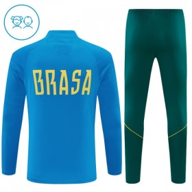 Dječji Brazil Sweatshirt Za Trening Četvrt Zip 2026-27 Plava