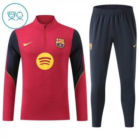 Dječji FC Barcelona Sweatshirt Za Trening Četvrt Zip 2026-27 Crvena Dječji FC Barcelona Sweatshirt Za Trening Četvrt Zip 2026-27 Crvena