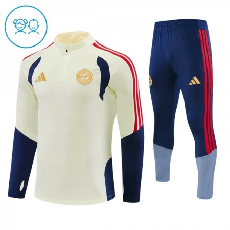 Dječji FC Bayern München Sweatshirt Za Trening Četvrt Zip 2026-27 Bijela Dječji FC Bayern München Sweatshirt Za Trening Četvrt Zip 2026-27 Bijela