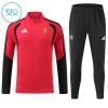 Dječji Manchester United Sweatshirt Za Trening Četvrt Zip 2026-27 Crvena Dječji Manchester United Sweatshirt Za Trening Četvrt Zip 2026-27 Crvena