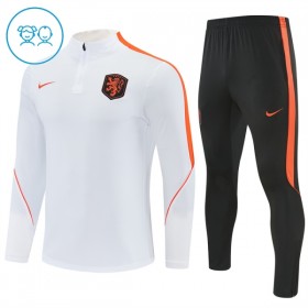 Dječji Nizozemska Sweatshirt Za Trening Četvrt Zip 2026-27 Bijela