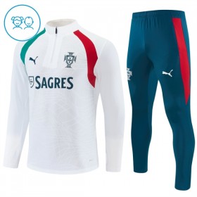 Dječji Portugal Sweatshirt Za Trening Četvrt Zip 2026-27 Bijela