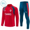 Dječji Portugal Sweatshirt Za Trening Četvrt Zip 2026-27 Crvena Dječji Portugal Sweatshirt Za Trening Četvrt Zip 2026-27 Crvena
