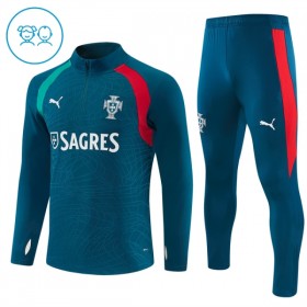 Dječji Portugal Sweatshirt Za Trening Četvrt Zip 2026-27 Plava