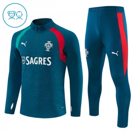 Dječji Portugal Sweatshirt Za Trening Četvrt Zip 2026-27 Plava