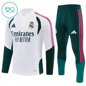 Dječji Real Madrid Sweatshirt Za Trening Četvrt Zip 2026-27 Bijela