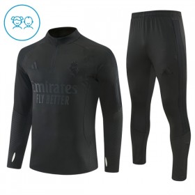 Dječji Real Madrid Sweatshirt Za Trening Četvrt Zip 2026-27 Crna