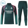 Dječji Real Madrid Sweatshirt Za Trening Četvrt Zip 2026-27 Zelena Dječji Real Madrid Sweatshirt Za Trening Četvrt Zip 2026-27 Zelena