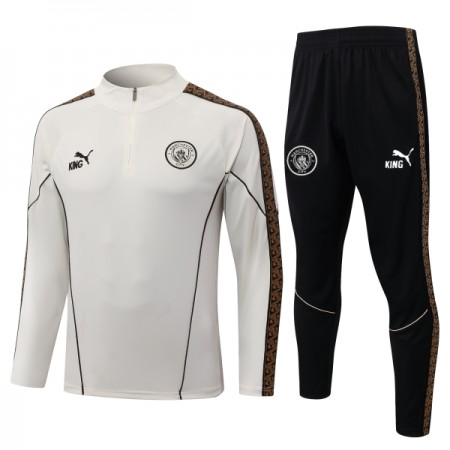 Manchester City Sweatshirt Za Trening Četvrt Zip 2026-27 Siva
