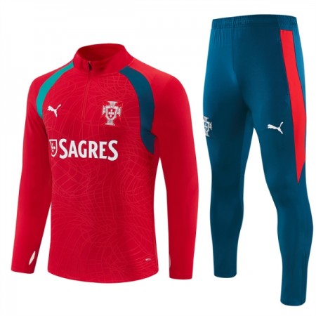 Portugal Sweatshirt Za Trening Četvrt Zip 2026-27 Crvena Portugal Sweatshirt Za Trening Četvrt Zip 2026-27 Crvena