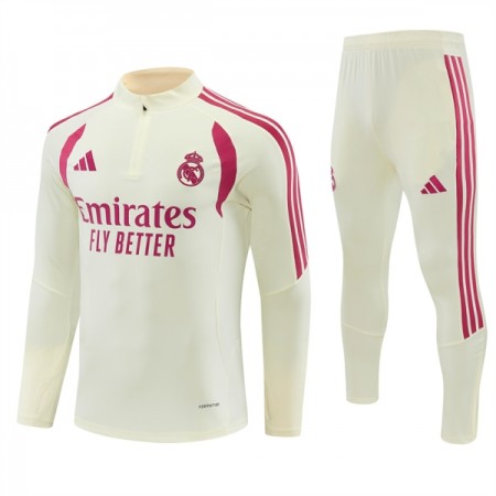 Real Madrid Sweatshirt Za Trening Četvrt Zip 2026-27 Bijela Real Madrid Sweatshirt Za Trening Četvrt Zip 2026-27 Bijela
